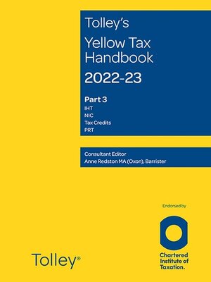 cover image of Tolley's Yellow Tax Handbook